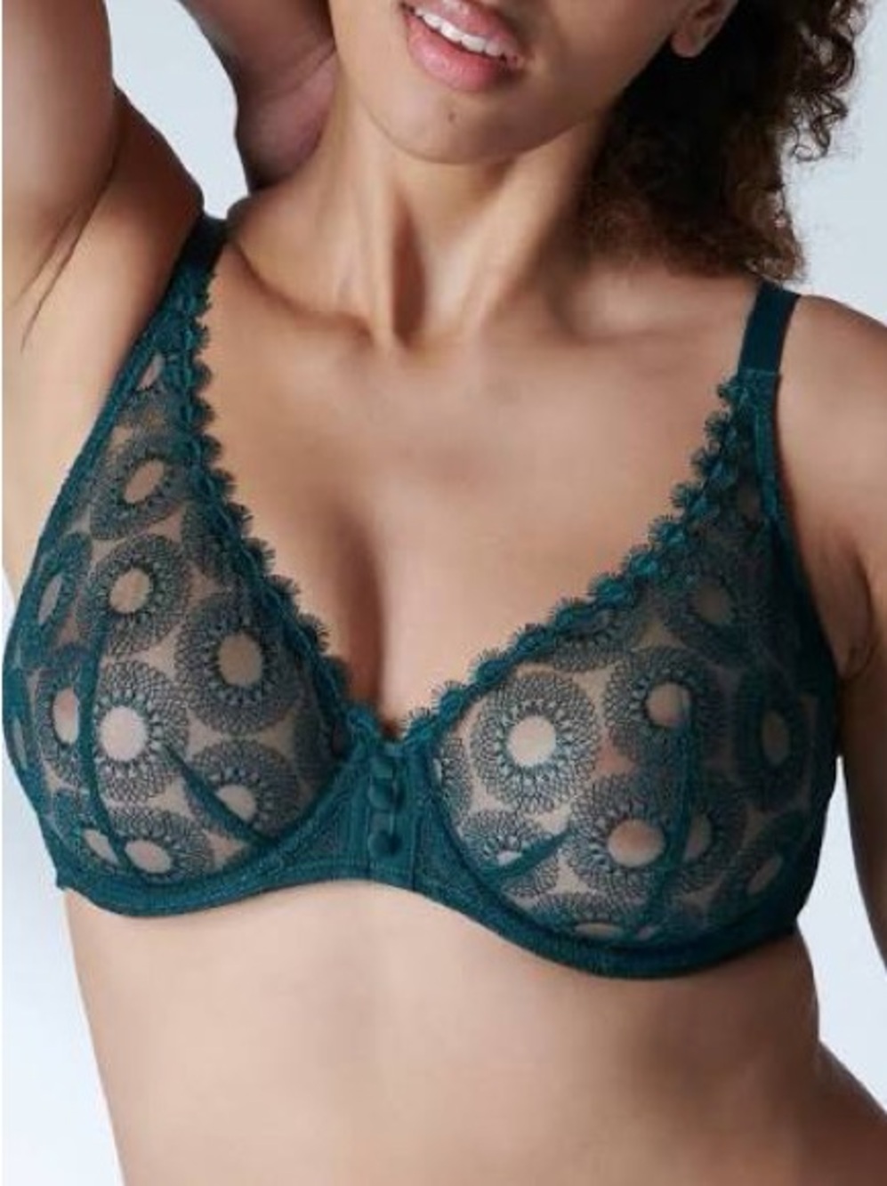Simone Perele Utopia bra 36D English green